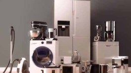 3d render of home appliances collection set