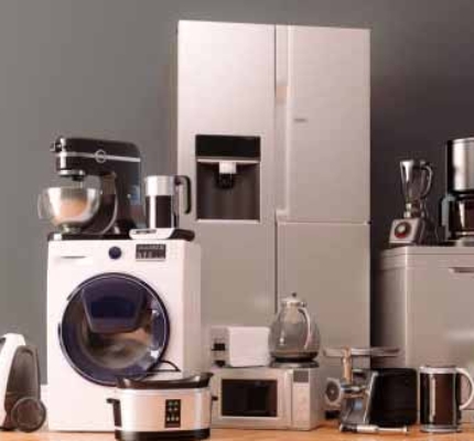 3d render of home appliances collection set